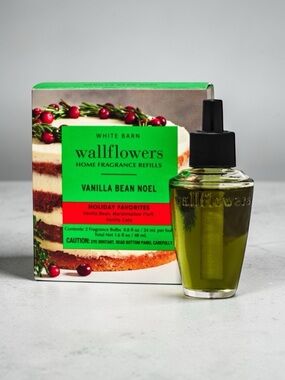 Bath & Body Works Wallflowers Refill Vanilla Bean Noel Holiday Christmas 2 Pack